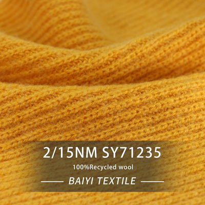 Breathable 2/15NM Recycled Wool Yarn Acidproof Anti Bacteria